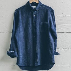 Taylor Stitch Indigo Waffle Jack Shirt